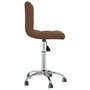 Voir la diapositive 4 : VIDAXL Chaise pivotante de bureau Marron Tissu