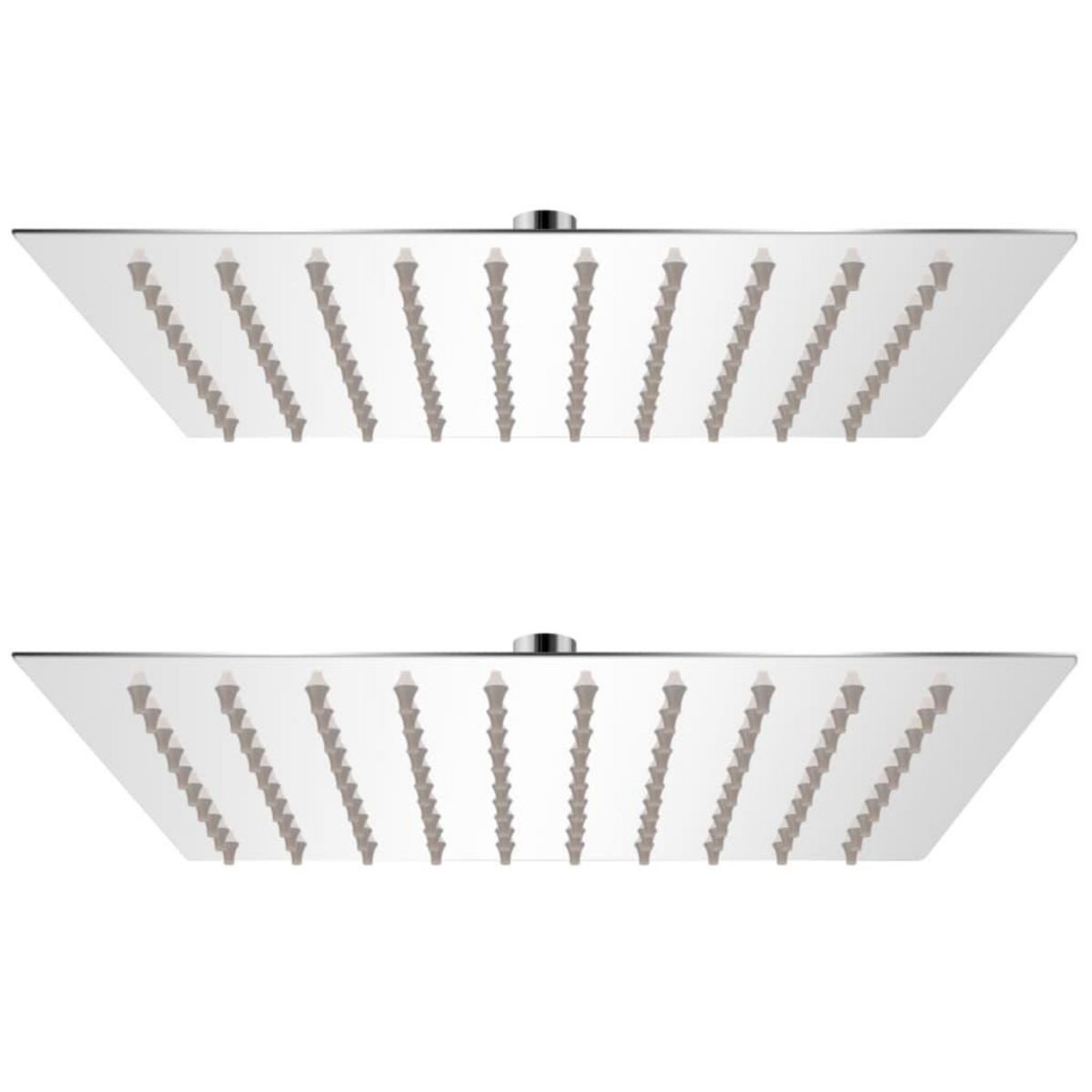 VIDAXL Pomme de douche plongeante 2 pcs Acier inoxydable 20x20 cm