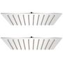 Voir la diapositive 1 : VIDAXL Pomme de douche plongeante 2 pcs Acier inoxydable 20x20 cm