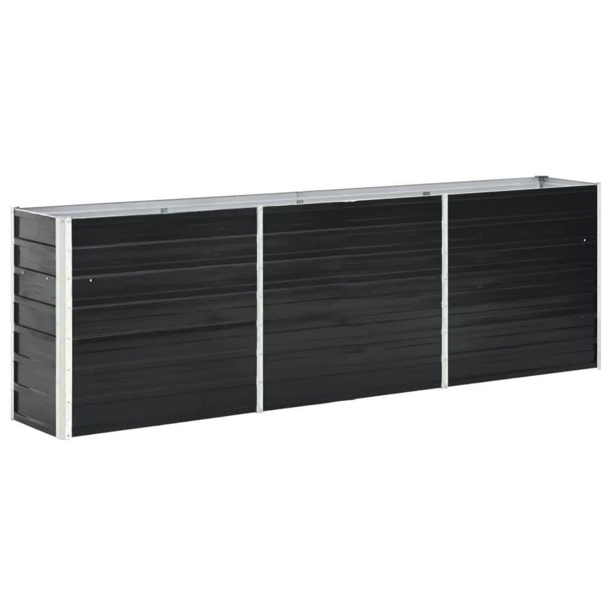 VIDAXL Lit sureleve de jardin Acier galvanise 240x40x77 cm Anthracite