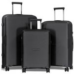 David Jones Lot 3 valises rigides dont 1 valise cabine TSA. Coloris disponibles : Bleu, Noir, Vert