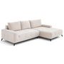 Voir la diapositive 3 : LISA DESIGN Rimini - canapé d'angle droit 4 places convertible avec coffre en tissu texturé