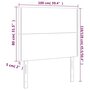 Voir la diapositive 6 : VIDAXL Tetes de lit 2 pcs Blanc 100x5x78/88 cm Similicuir