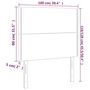 Voir la diapositive 6 : VIDAXL Tetes de lit 2 pcs Blanc 100x5x78/88 cm Similicuir