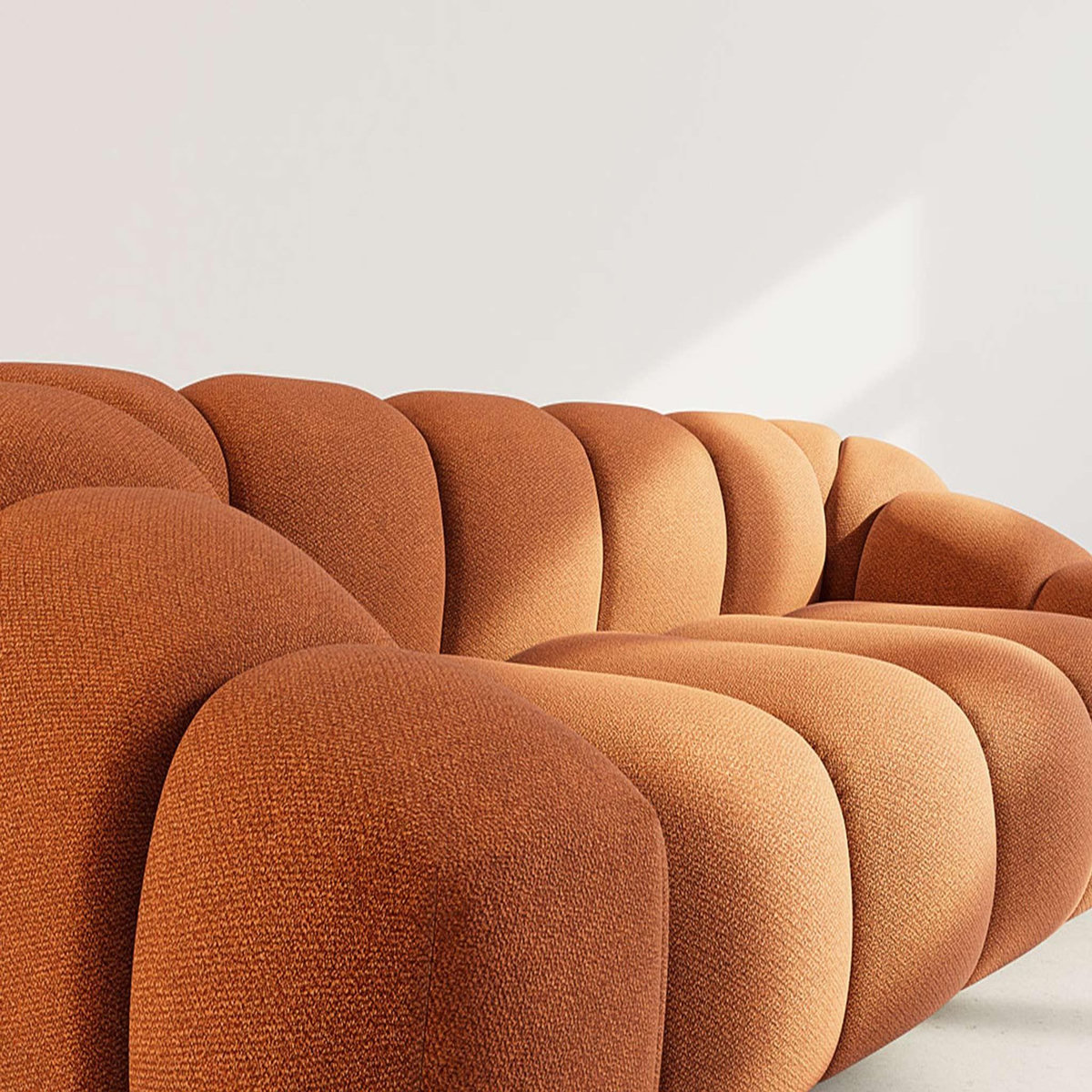 LISA DESIGN Ava - canapé 3 places en velours texturé