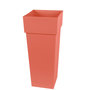 Voir la diapositive 1 : Eda Pot de fleur carré Toscane 39 x H.65 cm - Orange terre battue- Eda