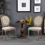 Voir la diapositive 3 : Paris Prix Lot de 2 Chaises Médaillon  Quing  Capitonné Tissu Beige