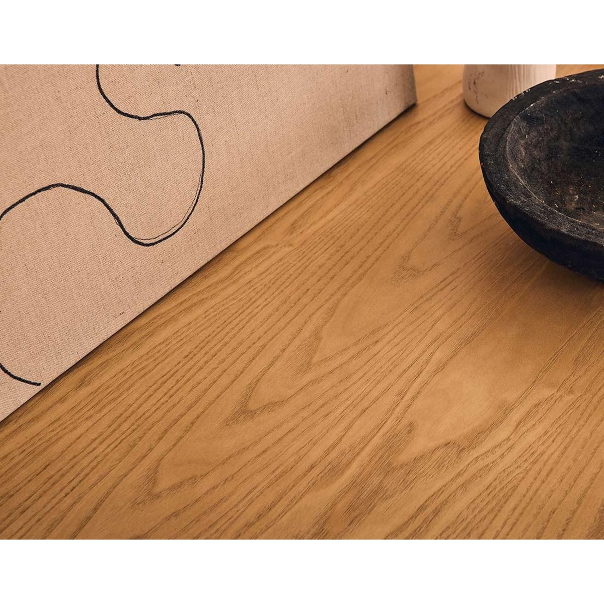 LISA DESIGN Milazzo - buffet bas - bois plaqué chêne et cannage - 4 portes - 176 cm