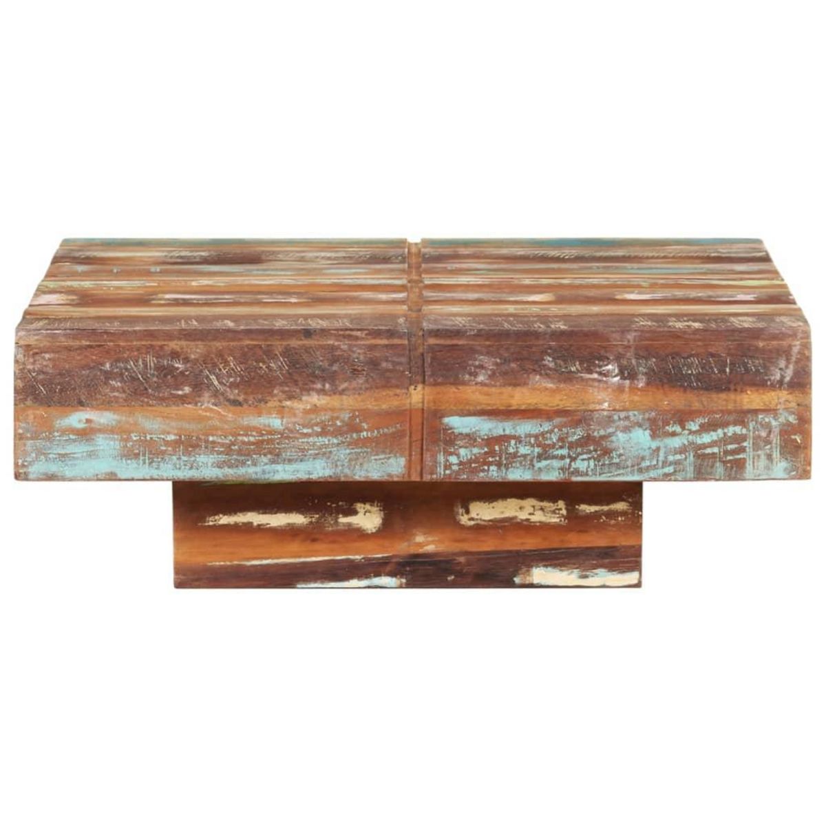 VIDAXL Table basse 80x80x28 cm Bois de recuperation massif