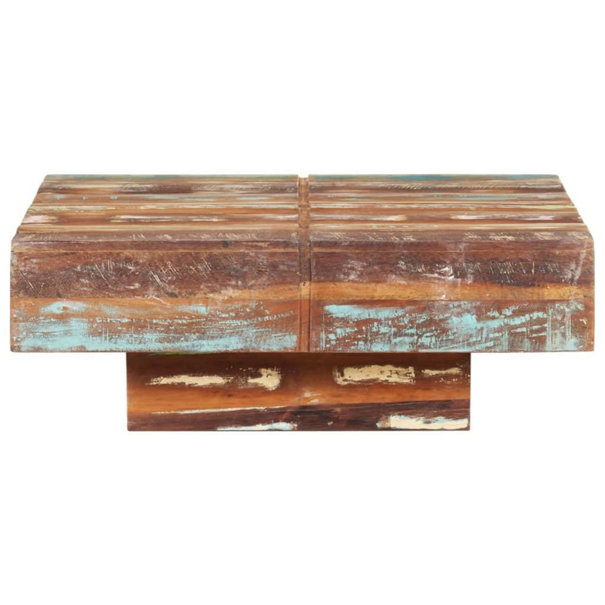 VIDAXL Table basse 80x80x28 cm Bois de recuperation massif