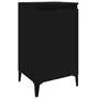 VIDAXL Table de chevet noir 40x35x70 cm bois d'ingenierie