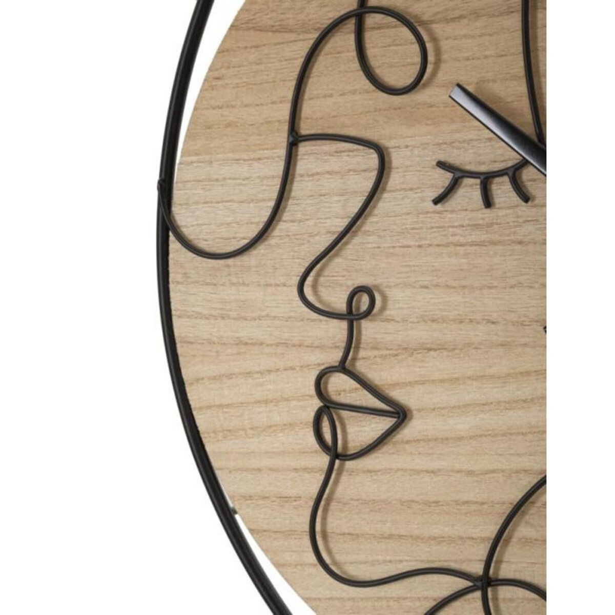 Paris Prix Horloge Murale en Métal  Elegants  60cm Naturel & Noir