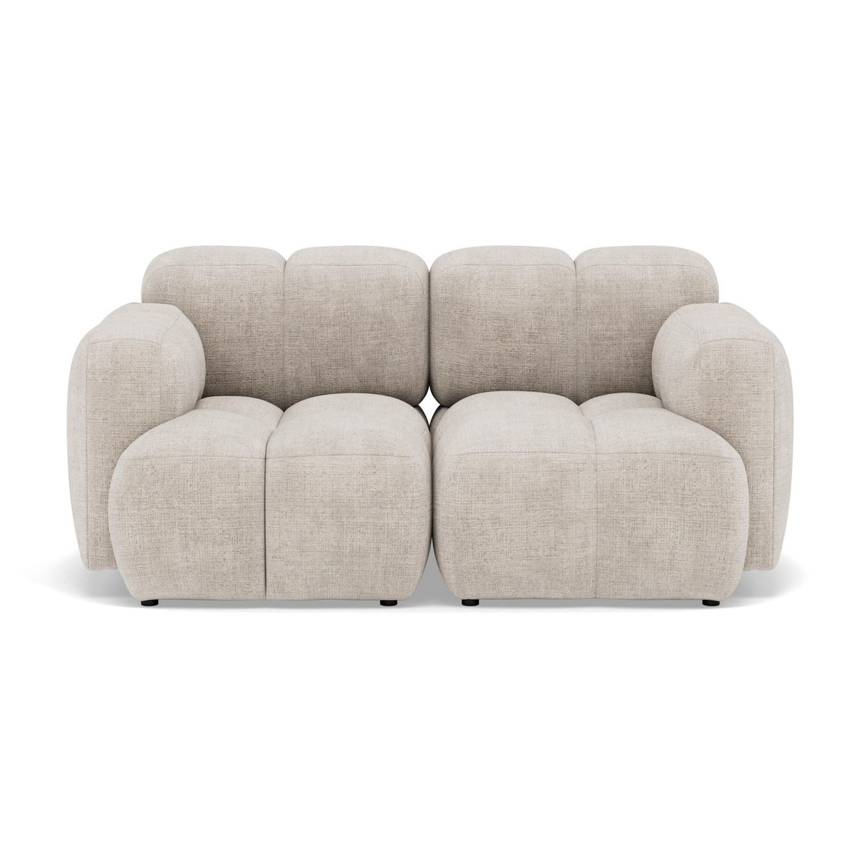 LISA DESIGN Grace - canapé modulable 2 places en velours texturé