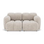Voir la diapositive 1 : LISA DESIGN Grace - canapé modulable 2 places en velours texturé