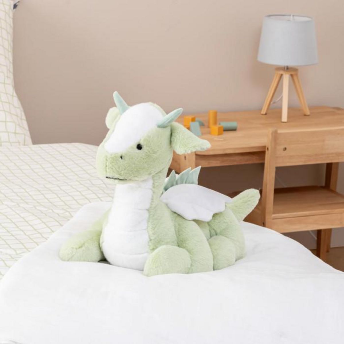 Atmosphera Kids Peluche Enfant Dragon  Eliott  50cm Vert