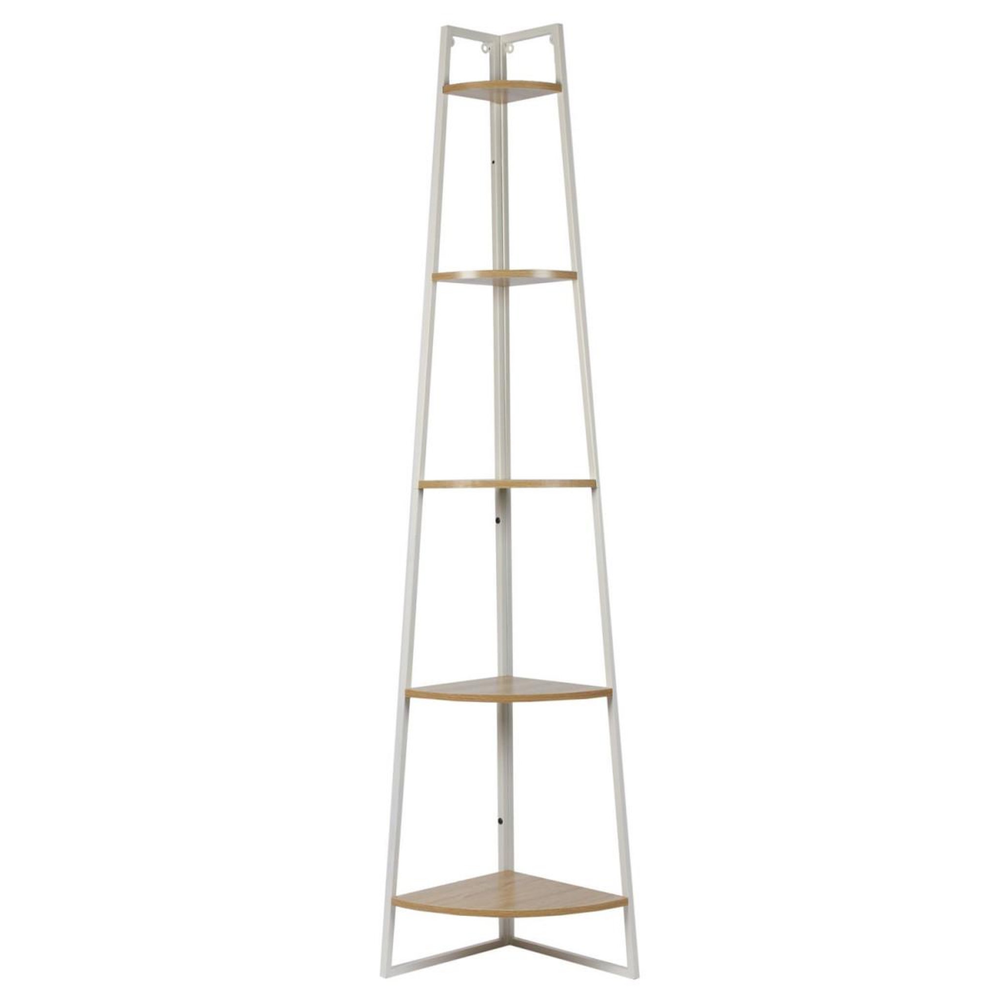 Voir la diapositive 2 : The Home Deco Factory Étagère d'angle  5 niveaux  180cm blanc