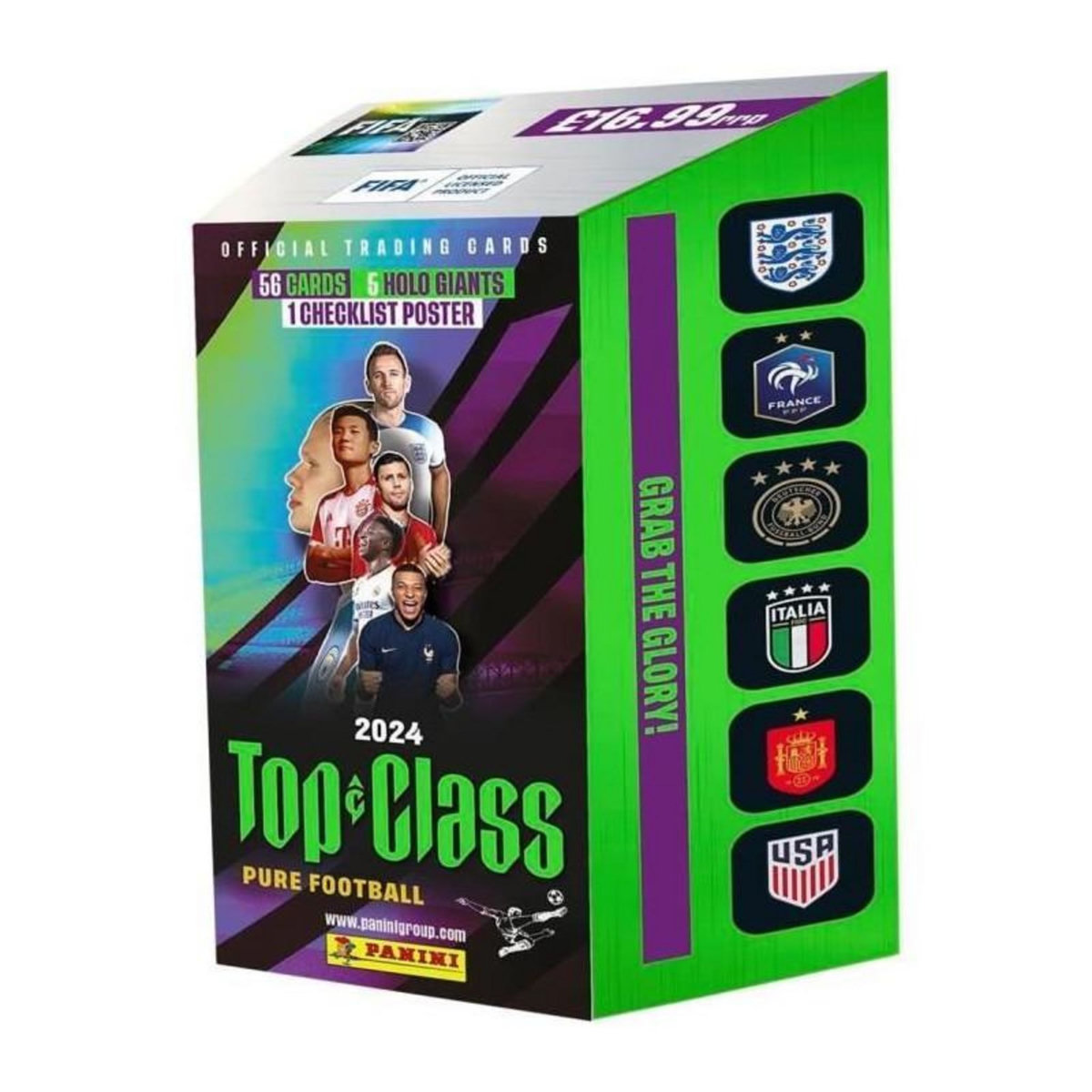 Panini Box de Stickers - PANINI - TOP CLASS FIFA 2024 TC - 7 pochettes de 6 cartes + 5 hologiants + 1 poster