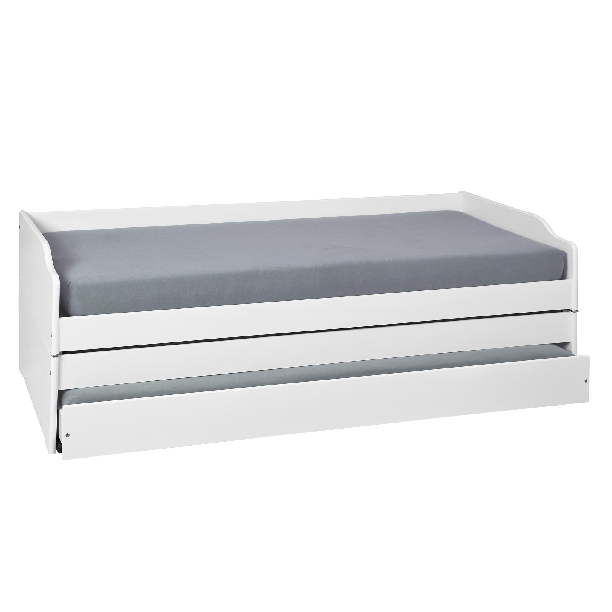 INTERLINK Lit gigogne LOTAR 90x200 blanc