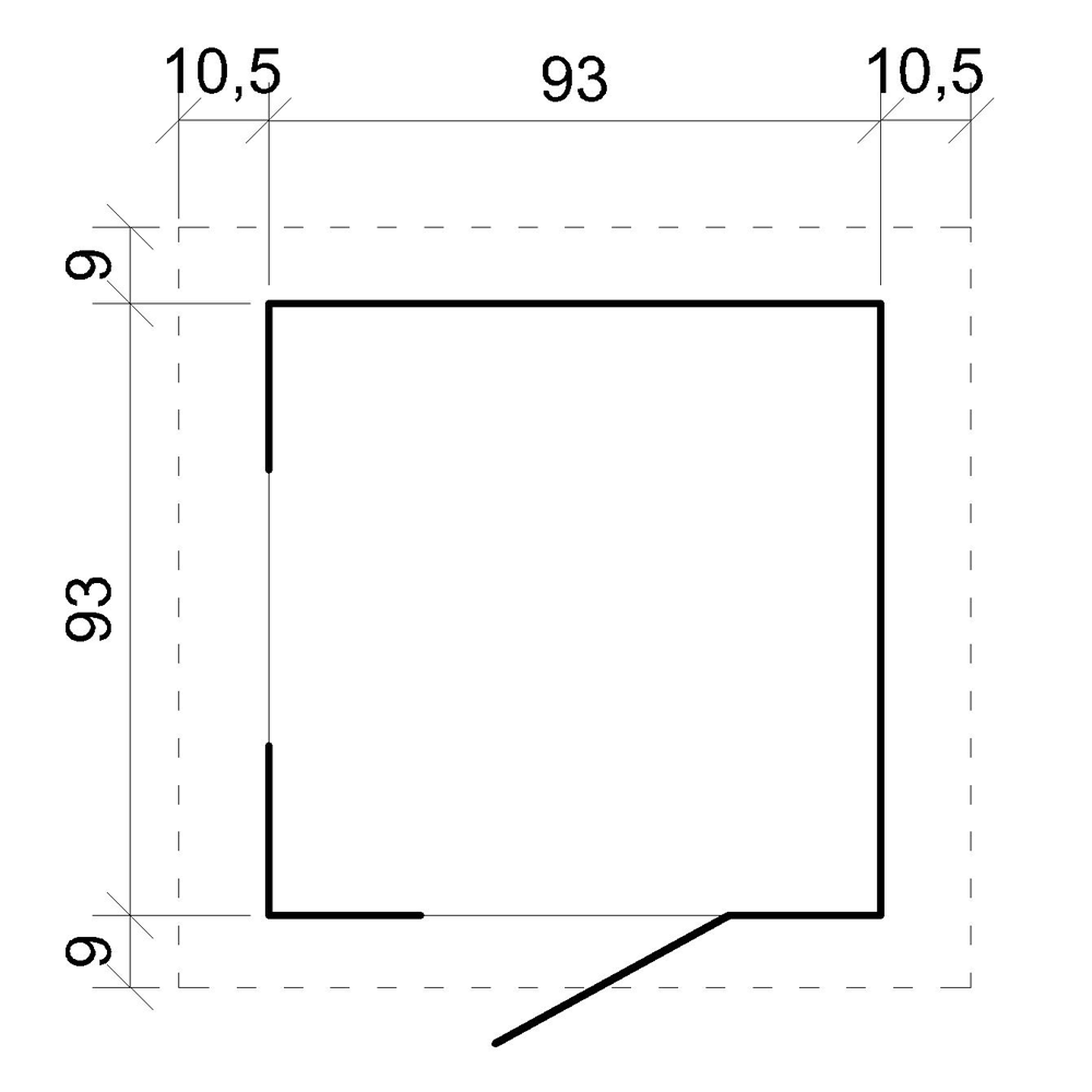 Voir la diapositive 6 : TIMBELA Maison en bois pour enfants toit bleu maison de jeux pour l'extérieur 111x114x121cm/0.9 m2 m570m-1