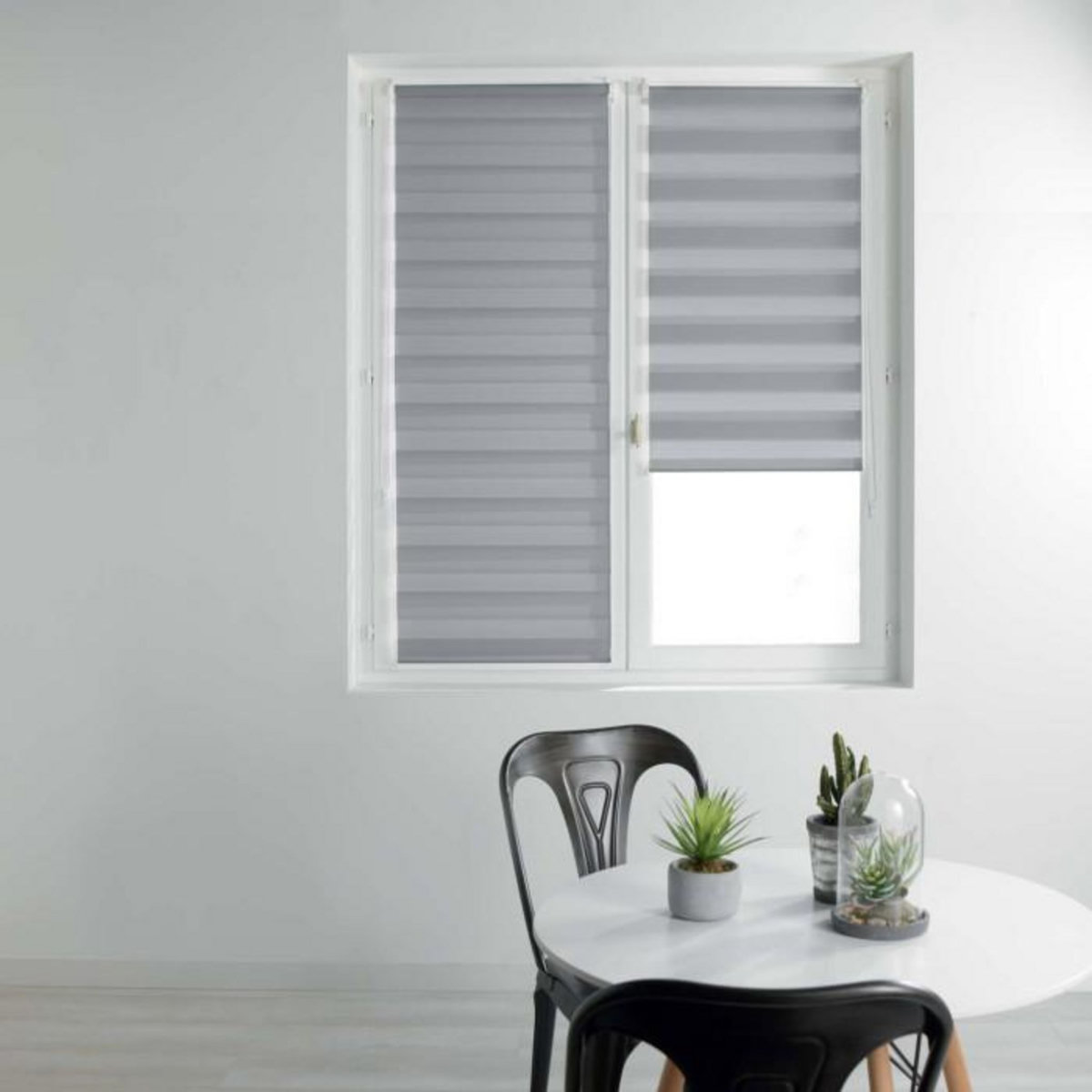 Paris Prix Store Enrouleur Jour Nuit  Daynight  90x180cm Gris