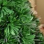 Voir la diapositive 4 : HOMCOM Sapin de Noël artificiel lumineux fibre optique multicolore + support pied Ø 48 x 90H cm 90 branches vert