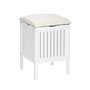 Voir la diapositive 1 : Wenko Tabouret de salle de bain en bois avec rangement Olso - L. 39 x H. 52 cm - Blanc