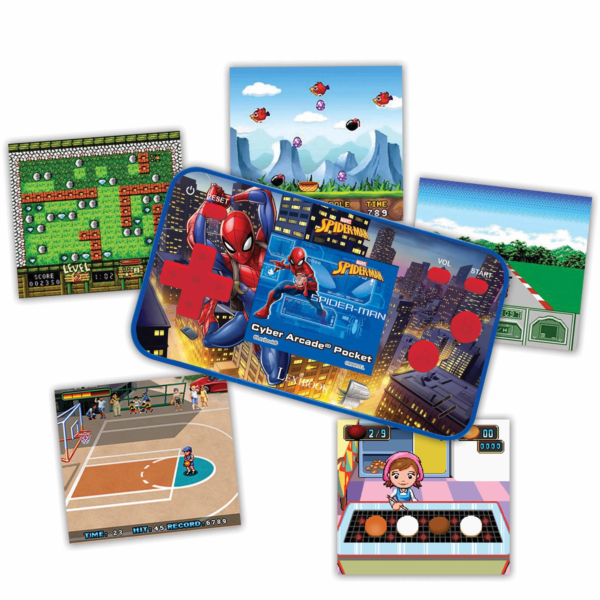 Voir la diapositive 3 : Lexibook Mini Console de jeux portable couleur Spiderman Cyber Arcade Pocket
