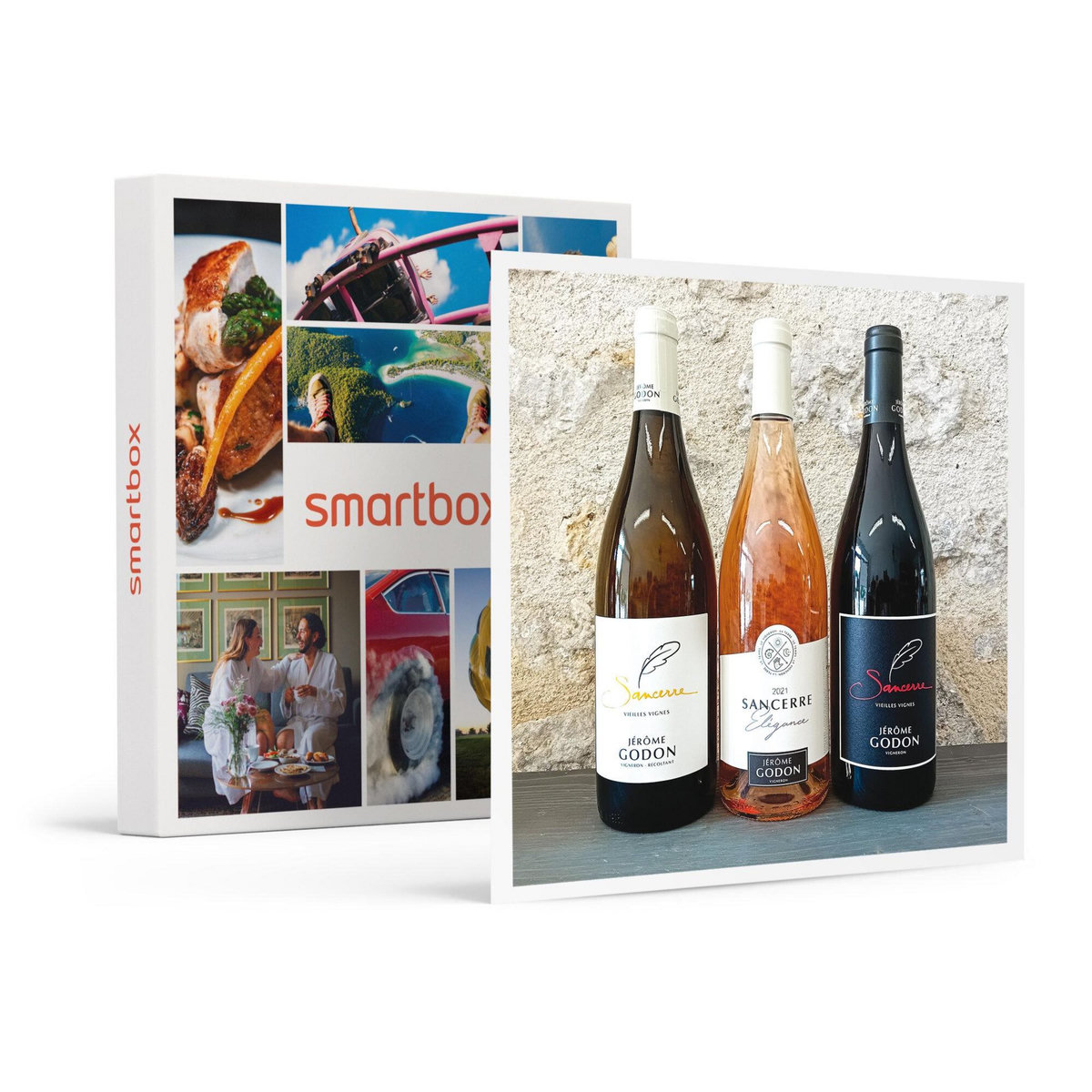 Smartbox Assortiment de 3 bouteilles de vin de Sancerre livré à domicile - Coffret Cadeau Gastronomie