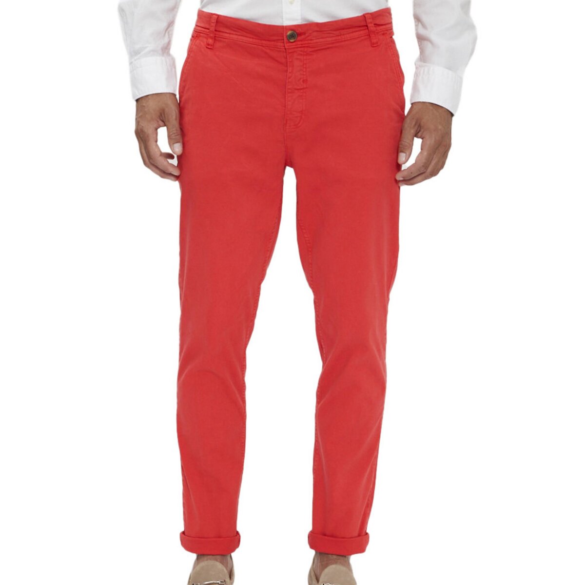 Chino discount rouge homme