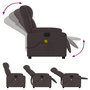 Voir la diapositive 5 : VIDAXL Fauteuil de massage inclinable Marron fonce Tissu
