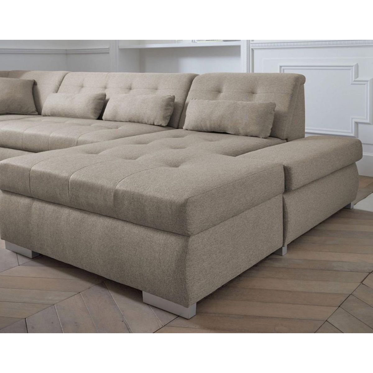 LISA DESIGN Vermont - canapé panoramique d'angle gauche - 7 places - xxl