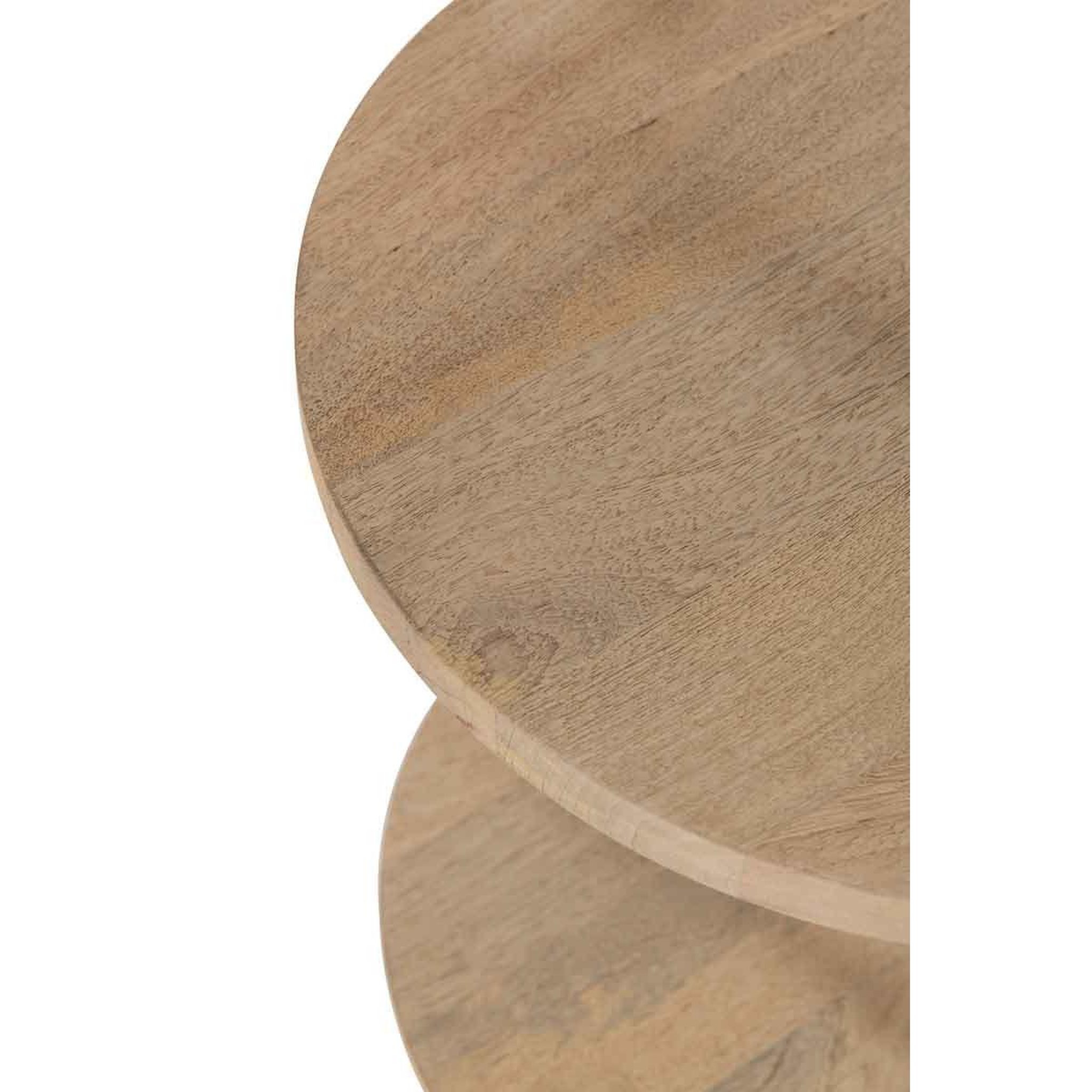 Voir la diapositive 4 : J-LINE Table de repas en bois  connie  110cm naturel