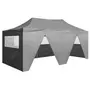 VIDAXL Tente de reception pliable avec 4 parois 3x6 m Acier Anthracite