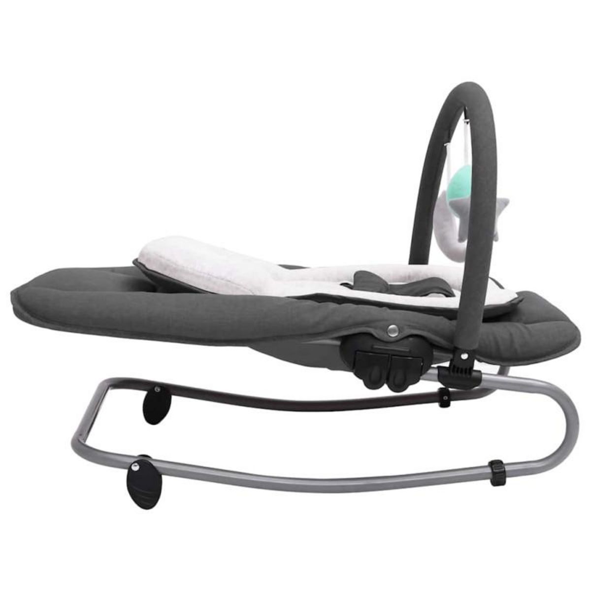 VIDAXL Transat pour bébé Anthracite Acier