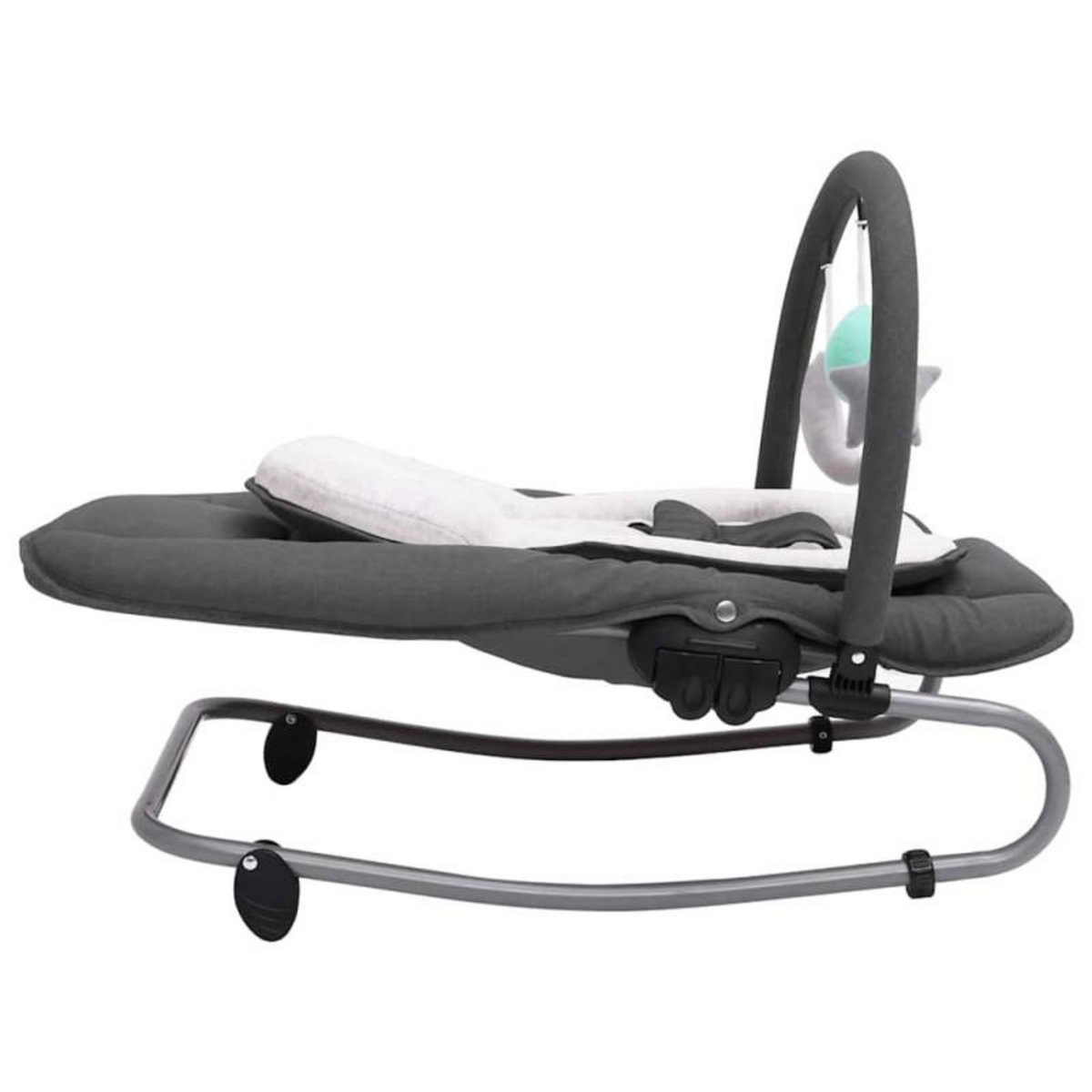 VIDAXL Transat pour bébé Anthracite Acier