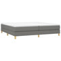 Voir la diapositive 3 : VIDAXL Sommier a lattes de lit avec matelas Gris fonce 200x200cm Tissu