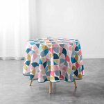 Paris Prix Nappe Ronde Antitache  Rythmo  180cm Multicolore