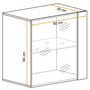 Voir la diapositive 3 : Paris Prix Vitrine Murale LED  Switch  60cm Naturel