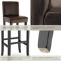 Voir la diapositive 5 : tectake Tabouret de bar rembourré avec dossier marron lot de 4