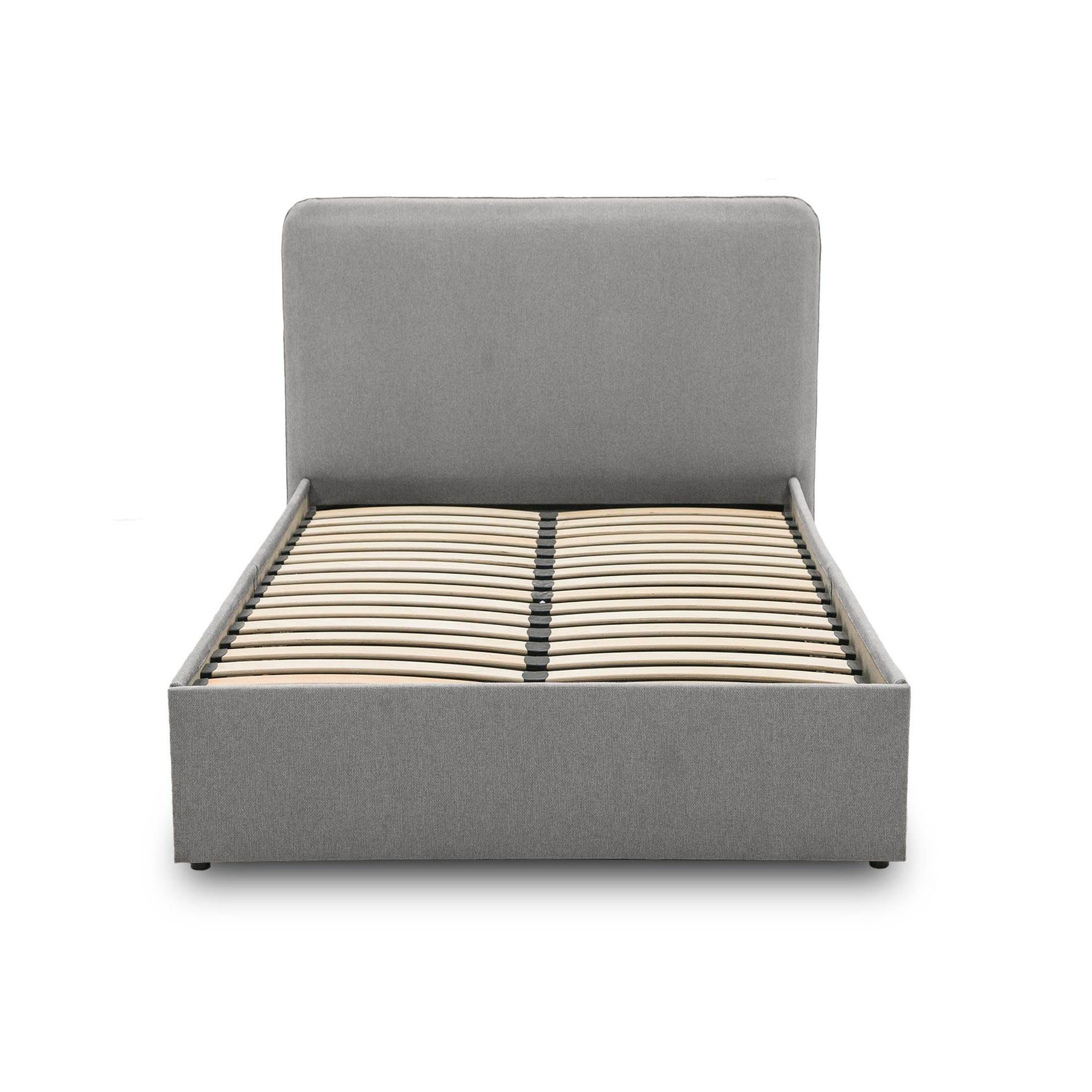 Voir la diapositive 1 : BEST MOBILIER Goyave - lit coffre - 160x200 - en tissu - sommier inclus