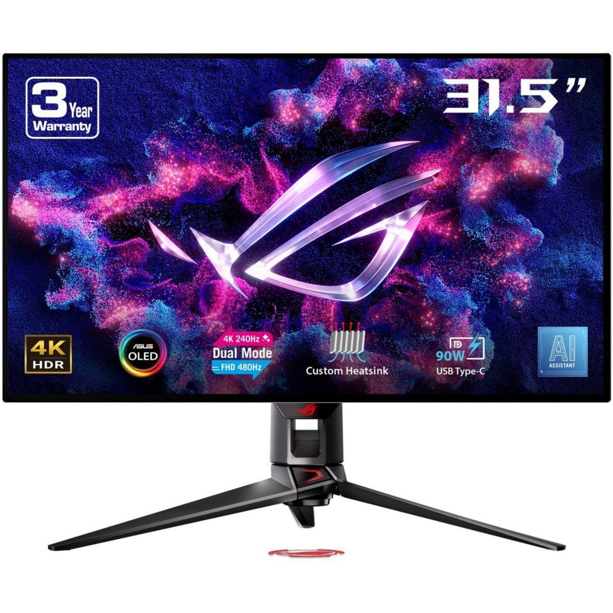asus ecran pc gamer rog swift 32 4k 240hz oled hdr10+ hdmi 2.1 g-sync
