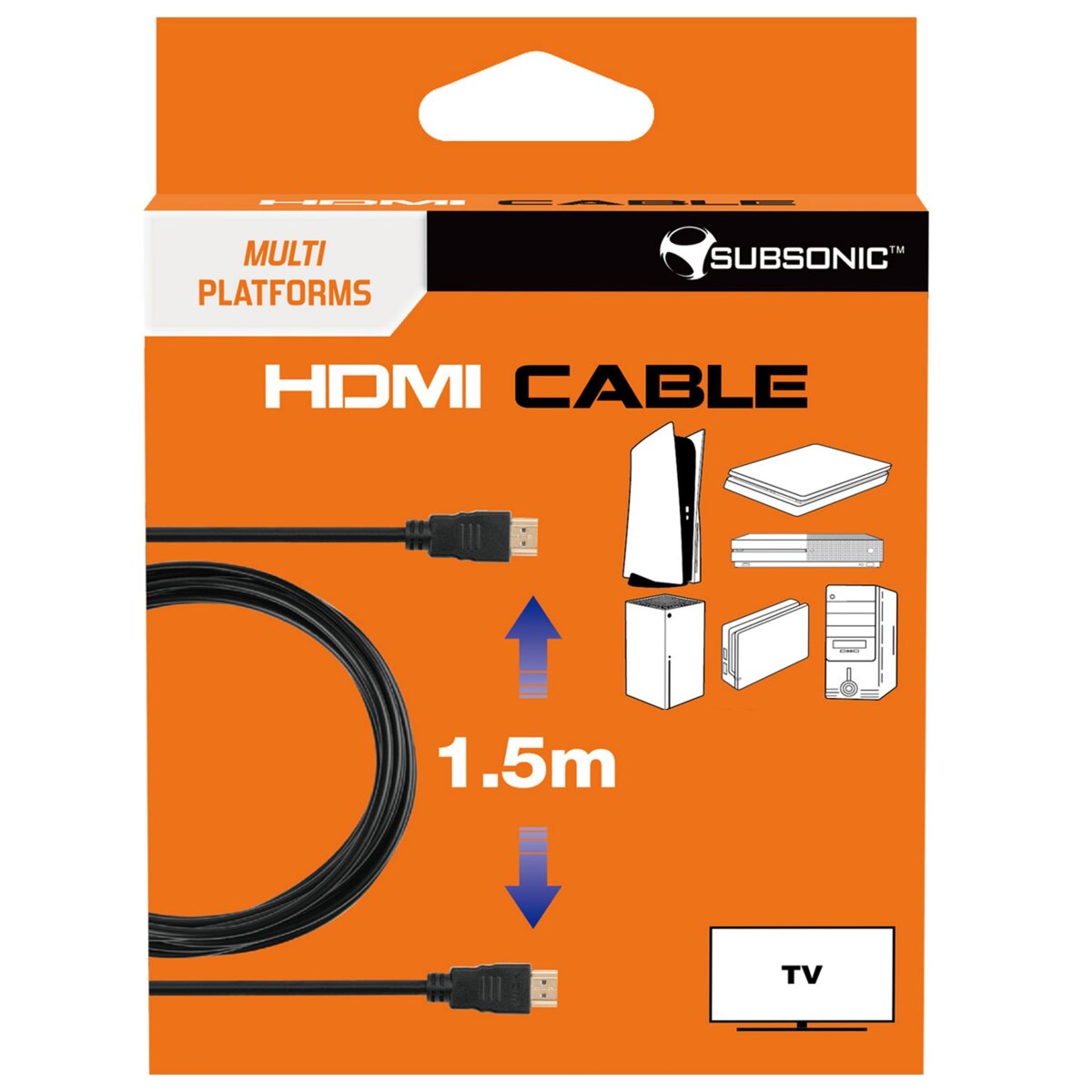 Câble HDMI 1,5m Multi plateforme pas cher 