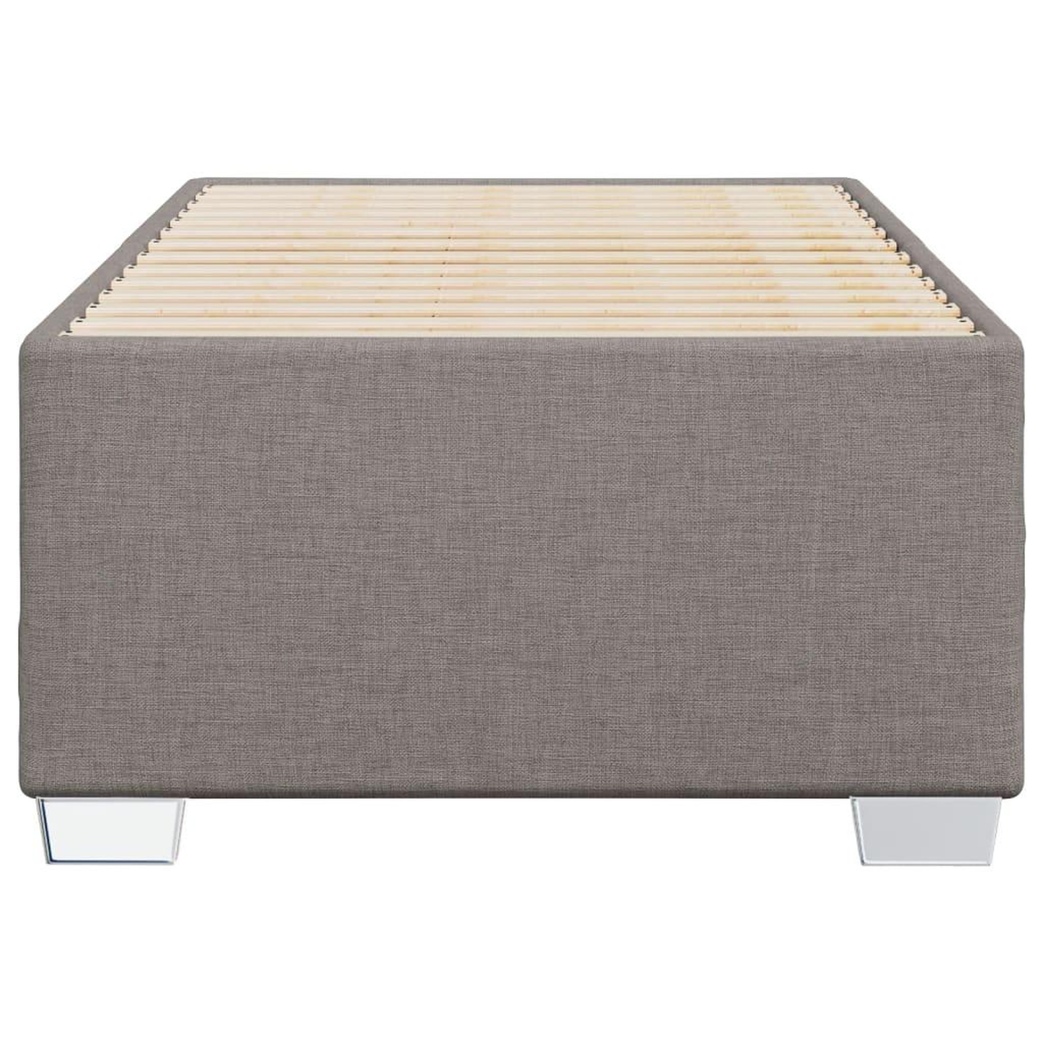 Voir la diapositive 4 : VIDAXL Cadre de lit sans matelas taupe 90x200 cm tissu