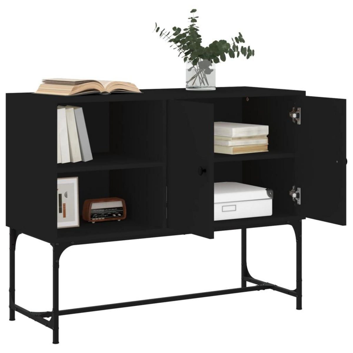 VIDAXL Buffet noir 100x40x79,5 cm bois d'ingenierie
