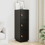 Voir la diapositive 1 : VIDAXL Buffet haut Noir 34x40x108,5 cm Bois massif de pin