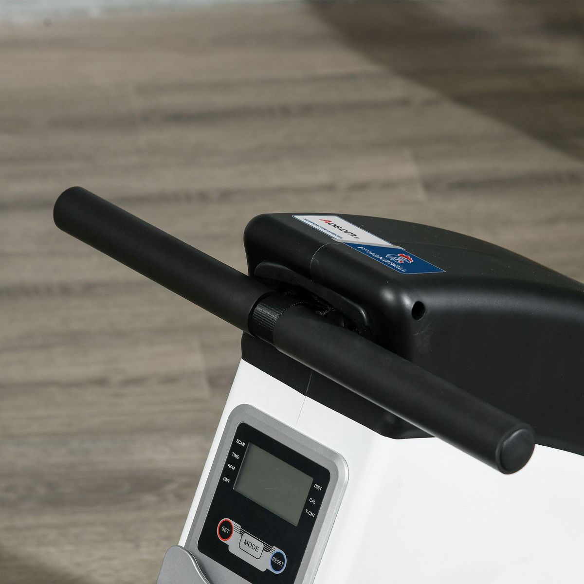 HOMCOM Rameur d'appartement magnétique pliable - Aosom.fr x FFHandball - 8 niv. résistance - écran LCD multifonction - noir blanc