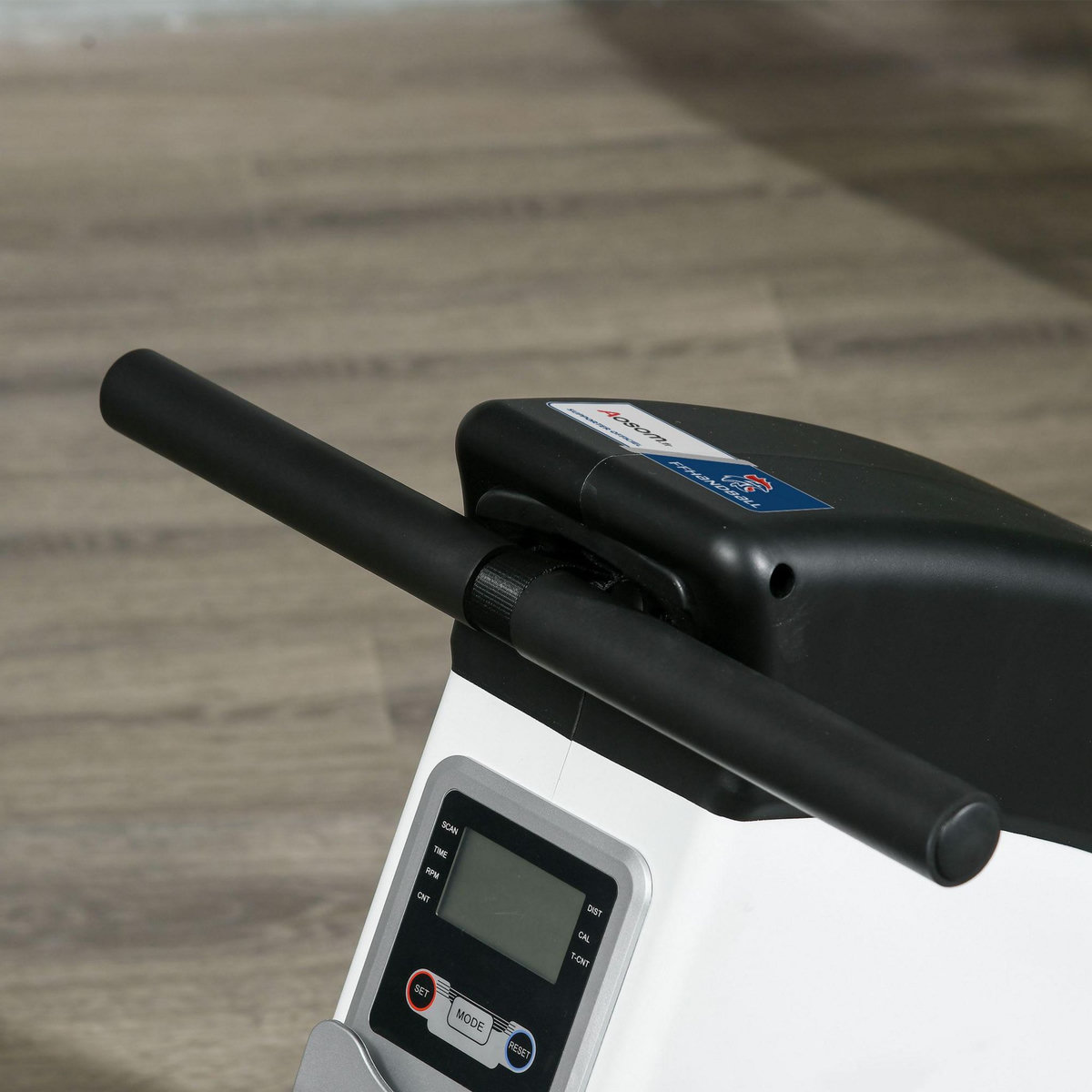 HOMCOM Rameur d'appartement magnétique pliable - Aosom.fr x FFHandball - 8 niv. résistance - écran LCD multifonction - noir blanc