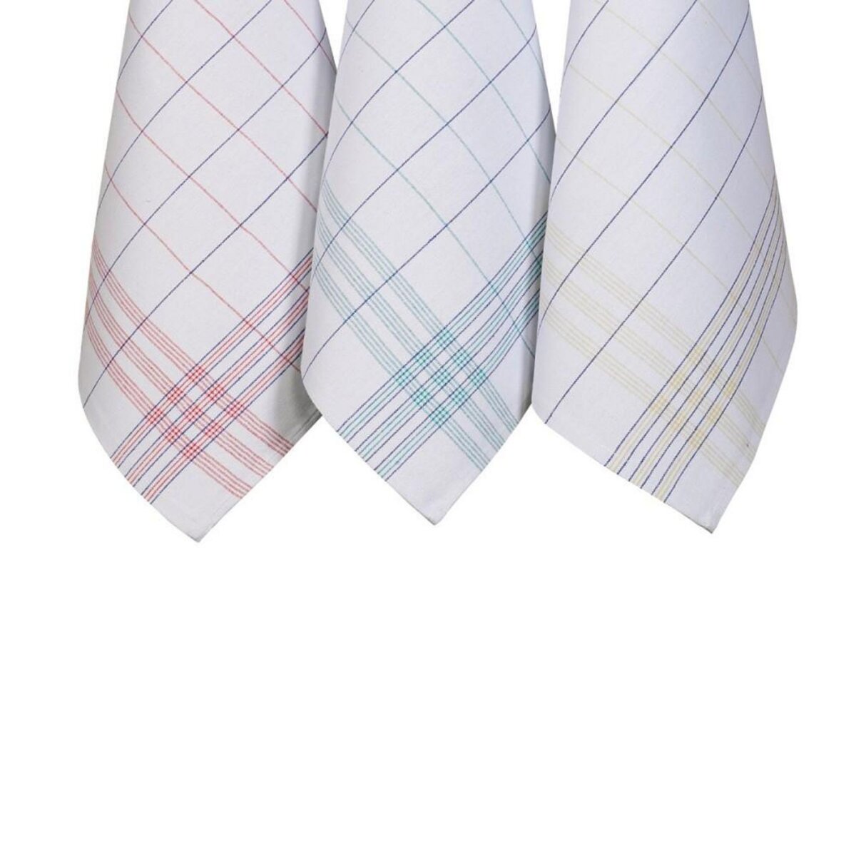 Gentle Lot de 6 torchons 50x70 polycoton carreaux