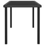 Voir la diapositive 3 : VIDAXL Table a dîner de jardin Noir 180x70x73 cm Resine tressee
