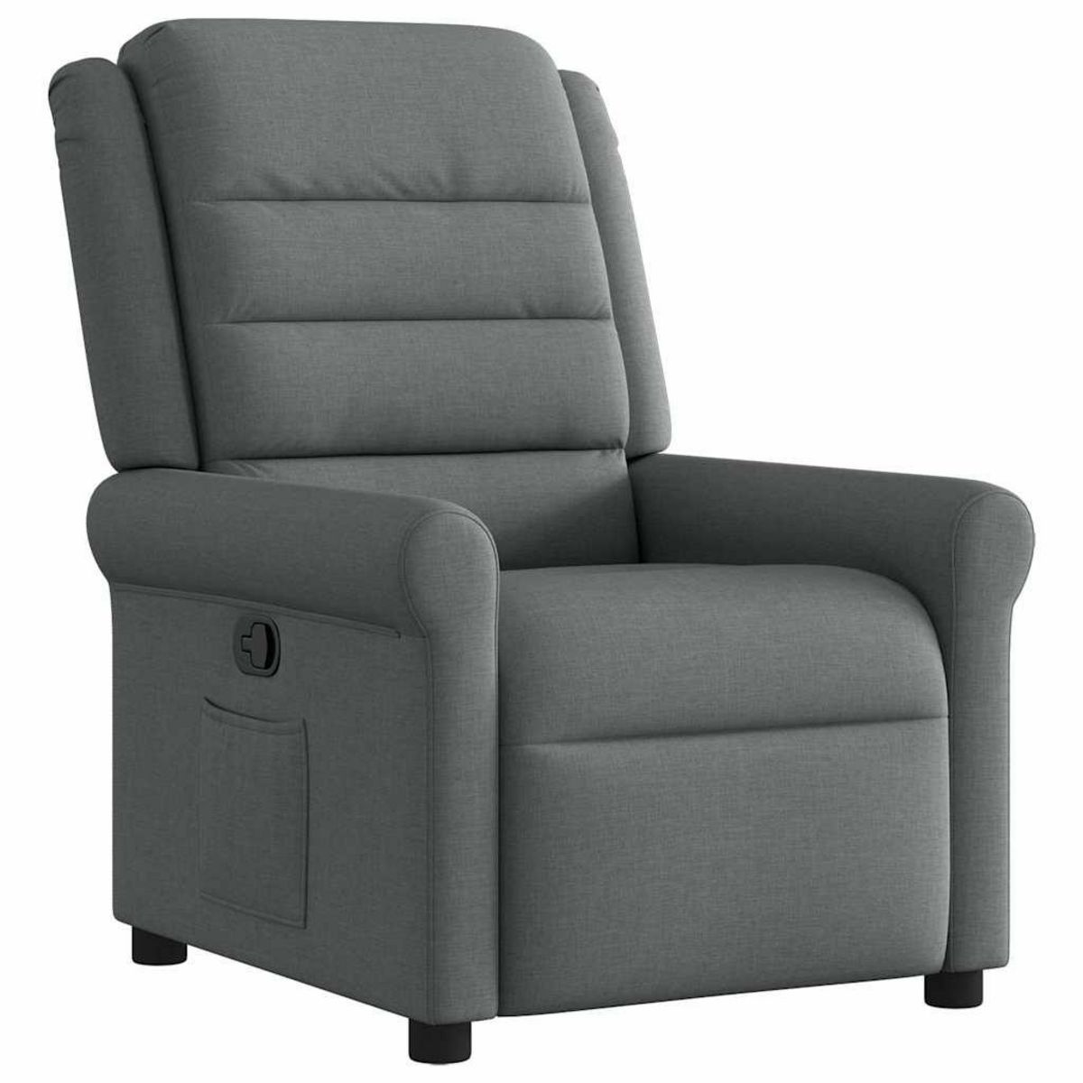 VIDAXL Fauteuil inclinable Gris fonce Tissu
